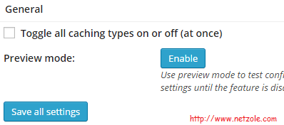 w3total cache general setting